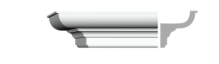 Гладкий карниз К-405