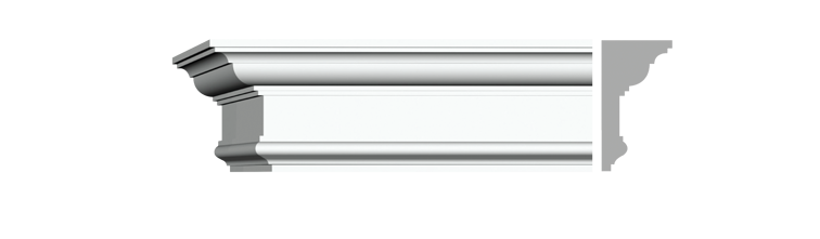 Гладкий карниз К-406