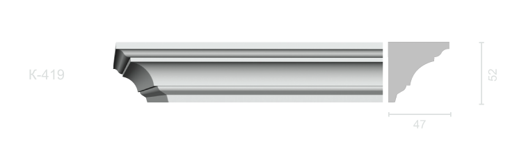 Гладкий карниз К-419