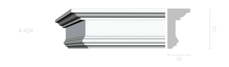 Гладкий карниз К-424