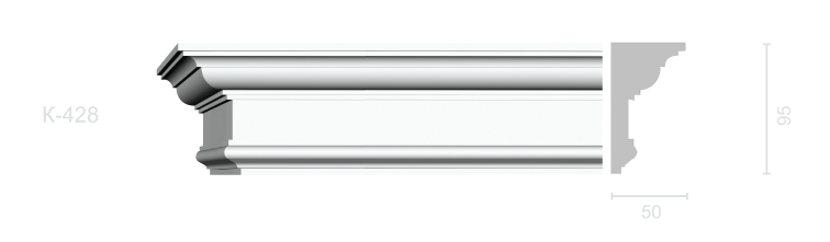 Гладкий карниз К-428