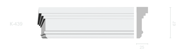 Гладкий карниз К-439