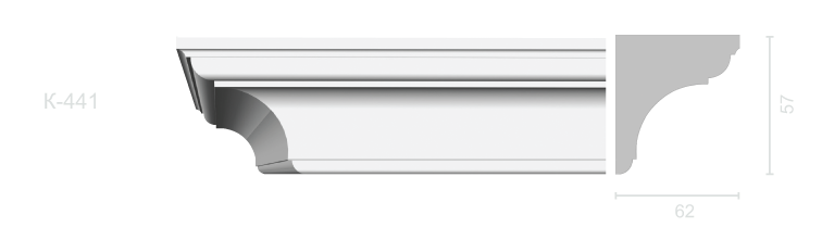 Гладкий карниз К-441