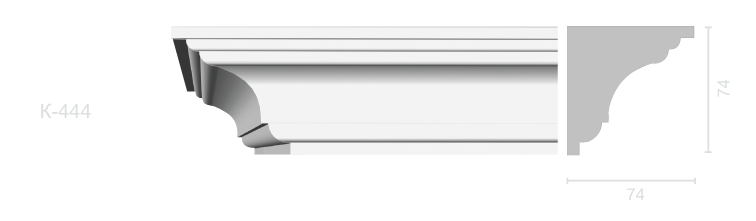 Гладкий карниз К-444