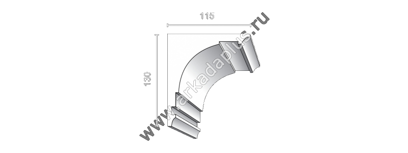 Гладкий карниз К-448