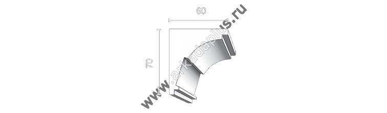 Гладкий карниз К-450