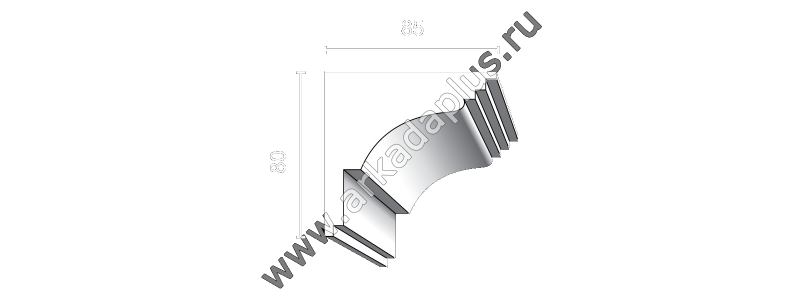 Гладкий карниз К-453