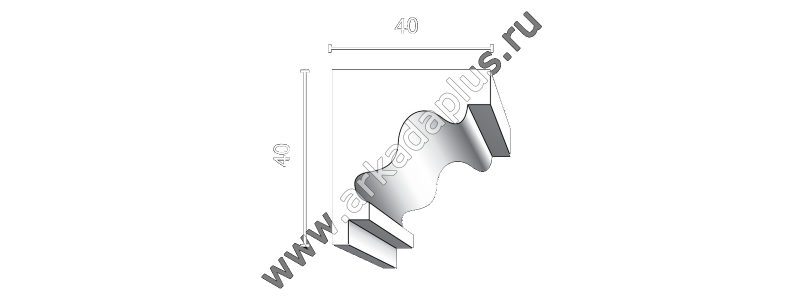 Гладкий карниз К-457