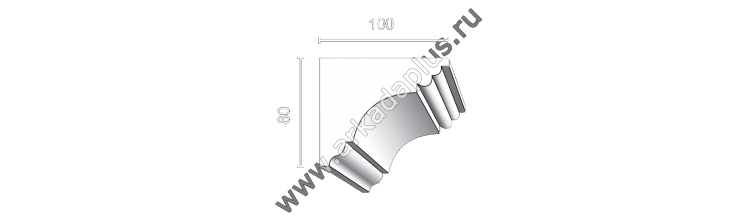 Гладкий карниз К-461