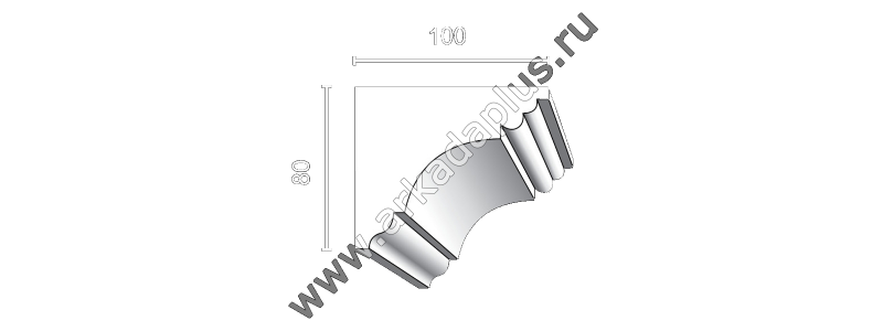 Гладкий карниз К-461