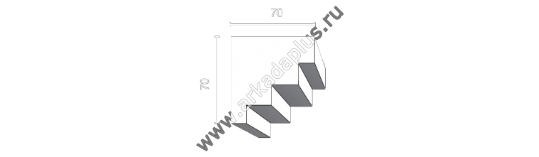 Гладкий карниз К-462