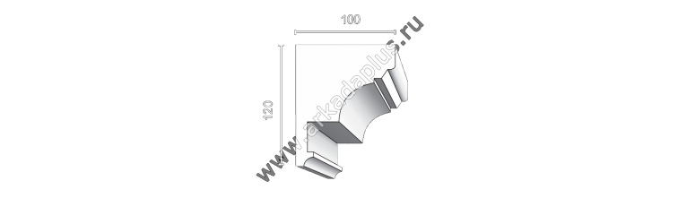 Гладкий карниз К-464