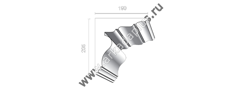 Гладкий карниз К-465