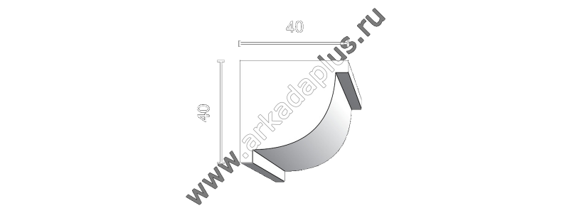 Гладкий карниз К-467