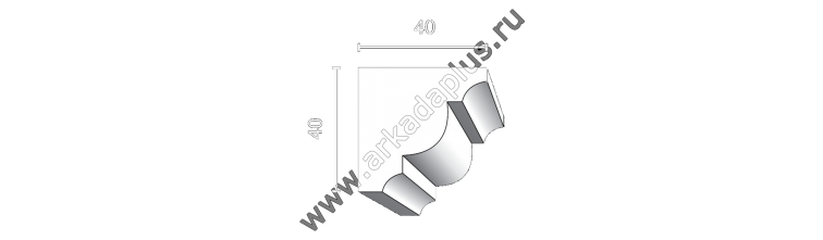 Гладкий карниз К-469