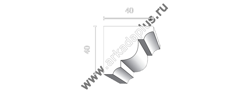 Гладкий карниз К-469