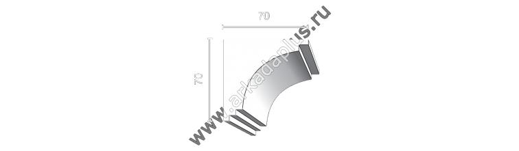 Гладкий карниз К-470