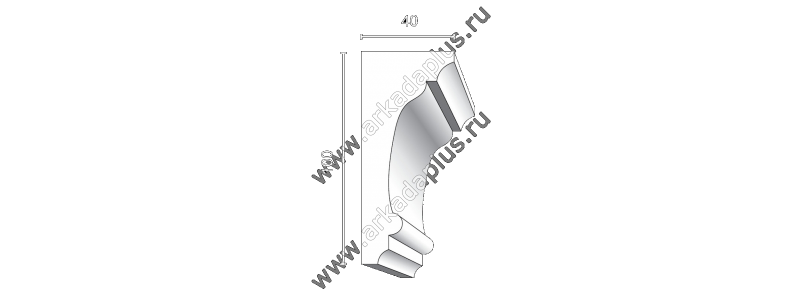 Гладкий карниз К-475