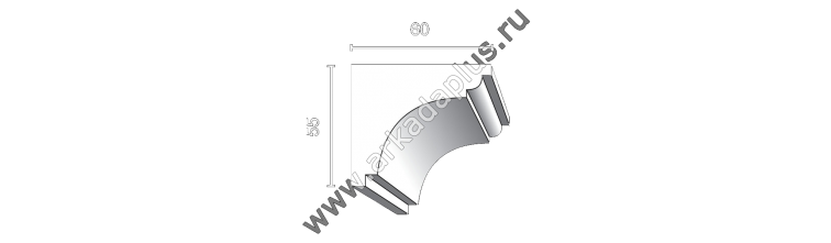 Гладкий карниз К-476