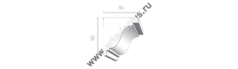 Гладкий карниз К-478