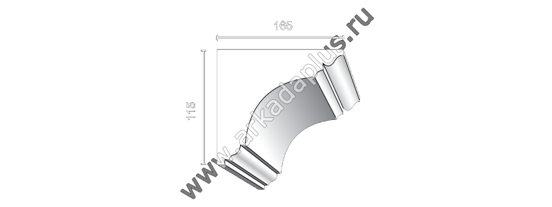 Гладкий карниз К-480