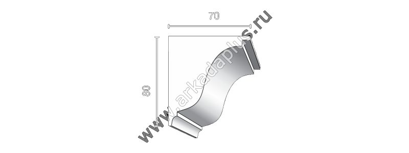 Гладкий карниз К-482