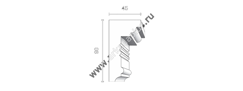 Гладкий карниз К-485