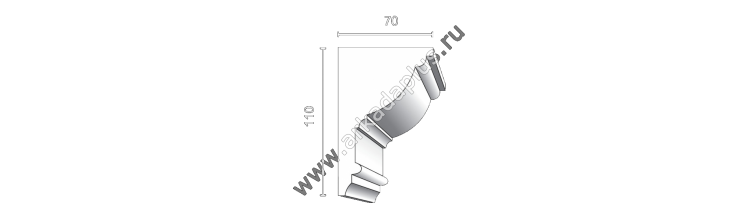 Гладкий карниз К-489