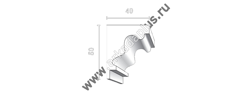 Гладкий карниз К-498