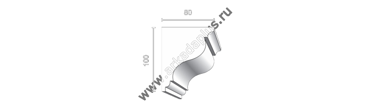 Гладкий карниз К-501
