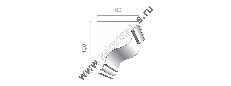 Гладкий карниз К-501