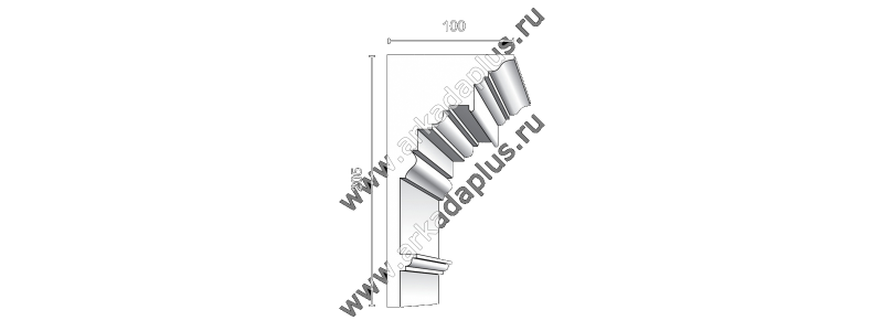 Гладкий карниз К-503