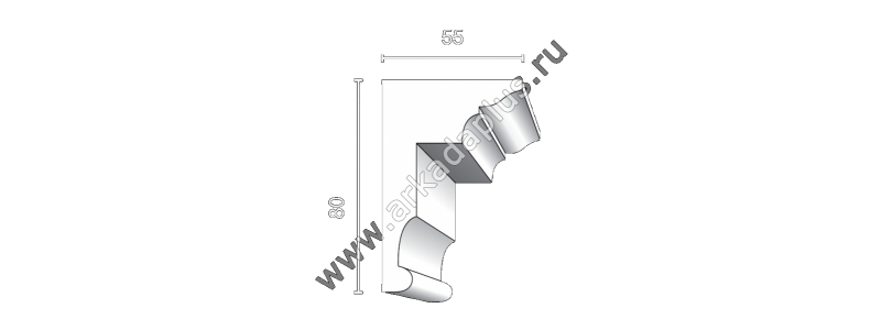 Гладкий карниз К-504