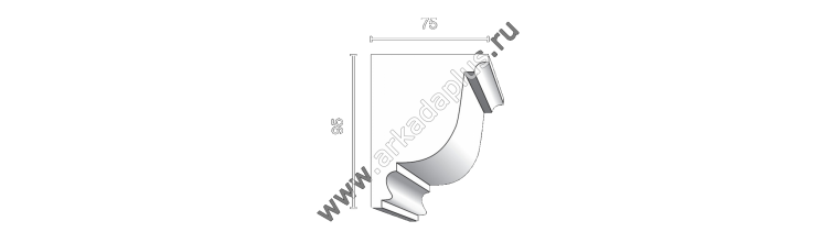 Гладкий карниз К-511