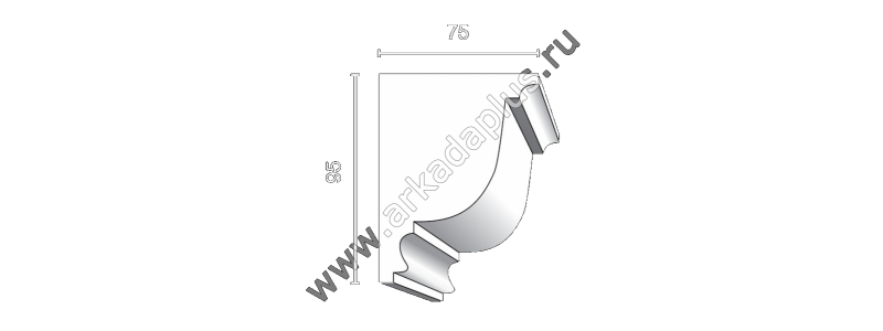 Гладкий карниз К-511