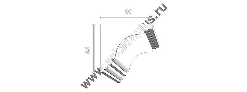 Гладкий карниз К-514