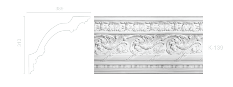 Декорированный карниз К-139