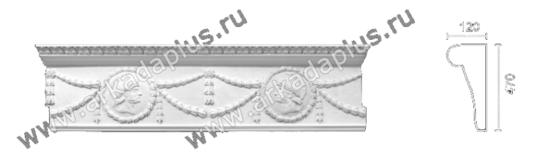 Декорированный карниз К-153 Декорированный карниз К-153