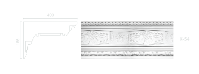 Декорированный карниз К-54