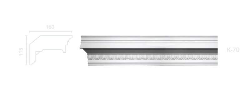 Декорированный карниз К-70